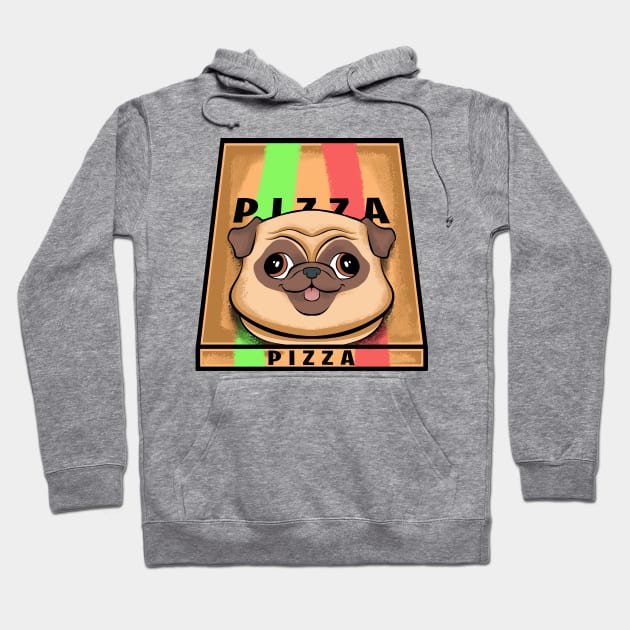 funny pug pizza humor dogs lovers pizza love Hoodie by the house of parodies